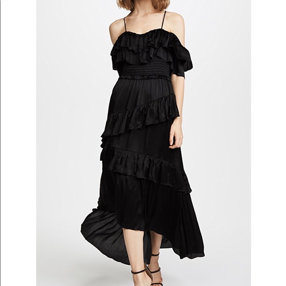Ulla Johnson cold shoulder ruffle gown - Picture 2 of 14
